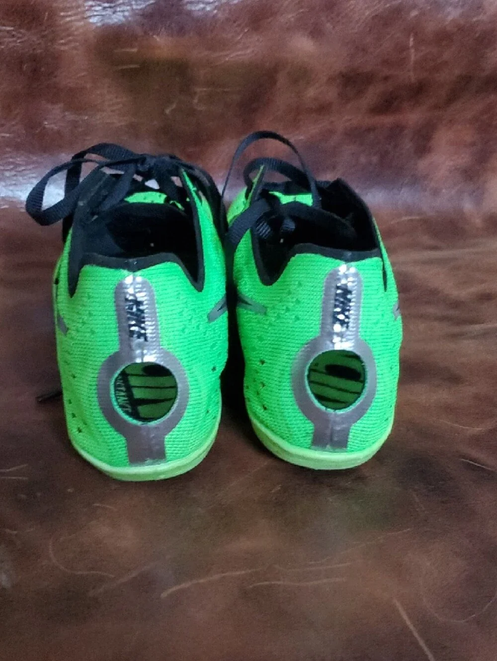 Nike Neon Green Running Spikes with Black Accents